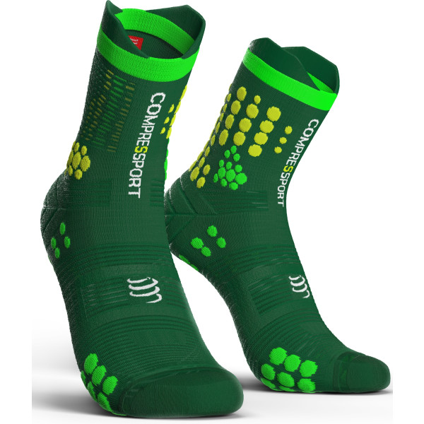 Compressport Calcetines Pro Racing Socks V3.0 Trail Verde-Amarillo