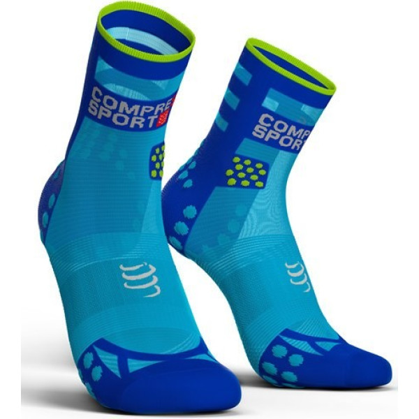 Compressport Calcetines Pro Racing Socks V3.0 Ultra Light Run High Azul Fluor