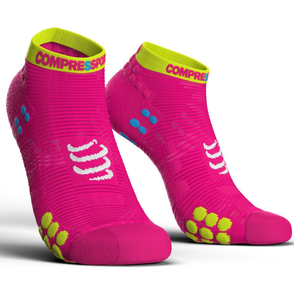 Compressport Calcetines Pro Racing Socks V3.0 Run Low Rosa Fluor