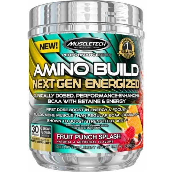 Muscletech Amino Build Next Gen Energized 280 gr (30 servicios)