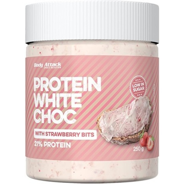 Body Attack Sports Nutrition Protein White Choc Strawberry 250 gr