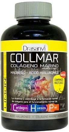 Drasanvi Collmar ColÃ¡Geno MagnÃ©Sio + Ã�Cido HialurÃ´Nico 180 Comprimidos MastigÃ¡Veis Gosto LimÃ£O-image