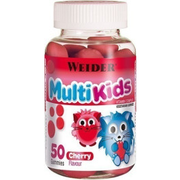Gomas Weider Multikids Up Cherry 50 - Complexo vitamínico para crianças. Produto 100% vegetal e sem glúten