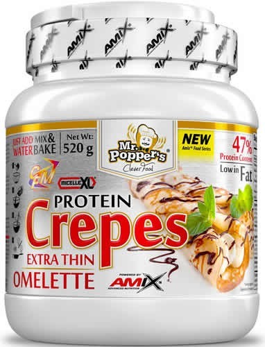 Amix Protein Crepes Mr Poppers 520 Gr - IdÃ©Al Pour La PrÃ©Paration De Pancakes Et CrÃªPes / Avec Cfm IsolÃ© Et ConcentrÃ© De ProtÃ©Ines GoÃ»Ter Choco-image