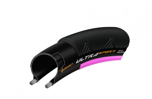 Continental Cubierta Ultra Sport Ii Black/pink Foldable Skin - 700x25c