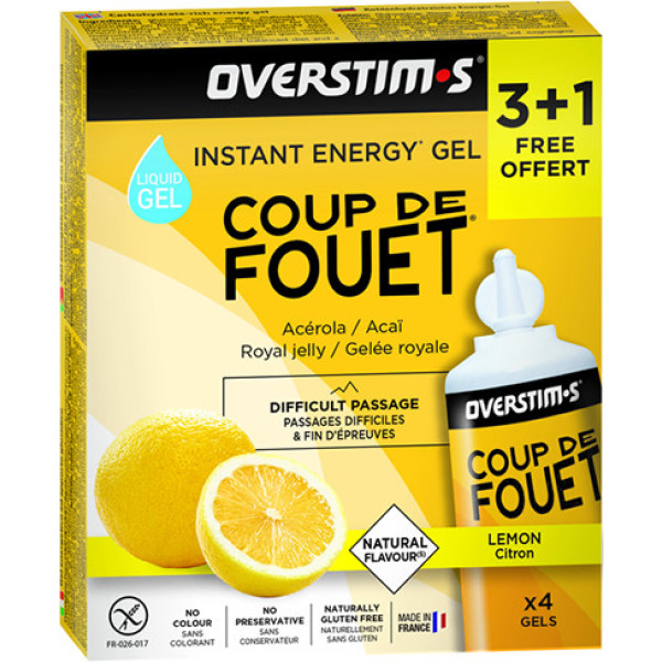 Overstims Coup de Fouet Liquide 4 geles x 30 gr
