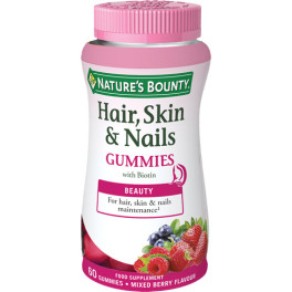 Gomas de Cabelo, Pele e Unhas Nature's Bounty 60 unidades