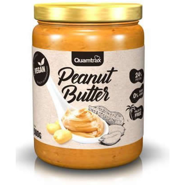 Quamtrax Pinda Crème Crunchy - Knapperige Pinda Crème 500 gr