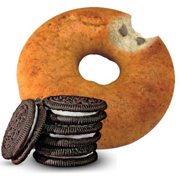 Mr. Yummy Bagel Donut mit schwarzem Keks 1 Bagel x 60 gr