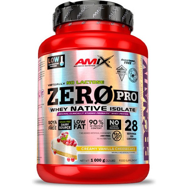 Amix Protein ZeroPro 1 Kg - Helpt te herstellen na training + totale opname