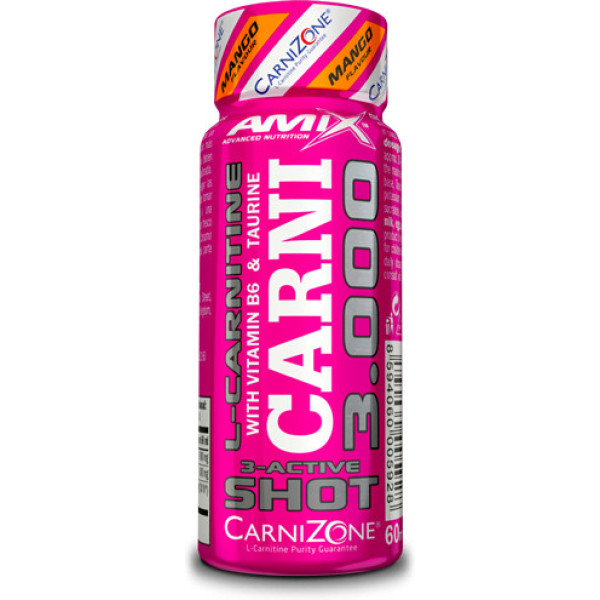 Amix CarniShot 3000 mg 1 flacon x 60 ml L-Carnitine metaboliseert vet