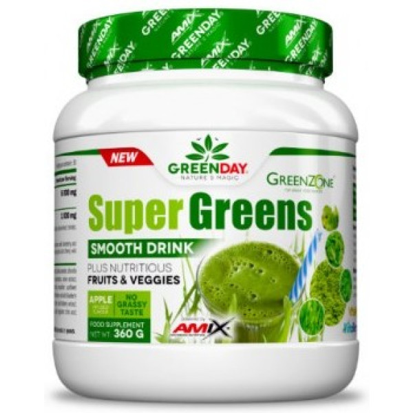 Amix GreenDay Super Greens Smooth Drink 360 Gr - Frullati Verdi - Alimenti Vegetali