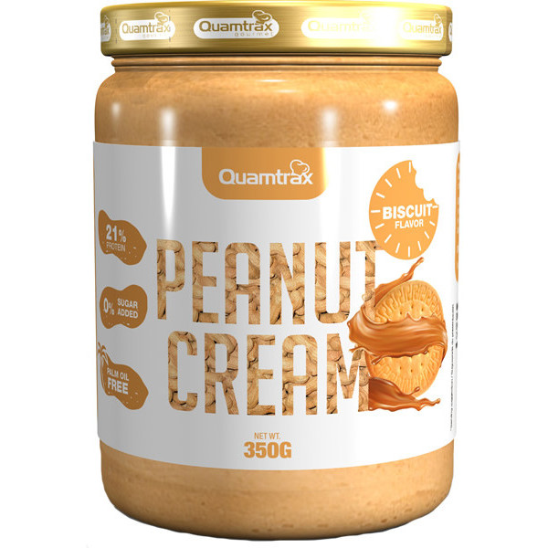 Quamtrax Peanut & Biscuit Cream - Crema di Arachidi e Biscotto 350 gr