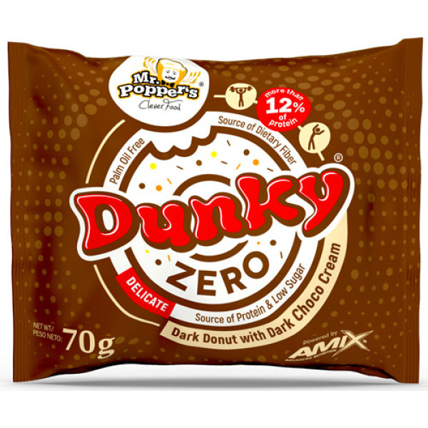 Amix Dunky Zero Mr Poppers 1 donut x 70 gr Hoog in Eiwit Laag in Suiker