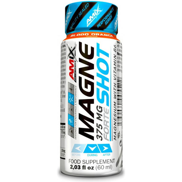 Amix Performance MagneShot Forte 375 mg 1 flacon x 60 ml - Enrichi en Vitamine B6, Goût Neutre