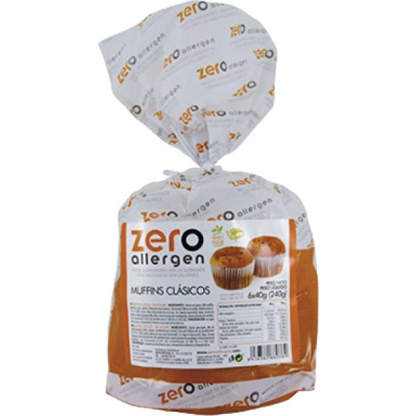 Prisma Natural Zero Allergen Muffins Clasicos 6 uds x 40 gr
