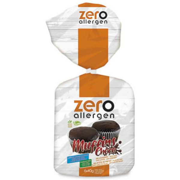 Prisma Natural Zero Allergen Muffins Choco 6 uds x 40 gr
