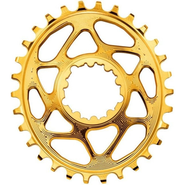 Absolute Black Oval Mtb Chainring Sram Dm Boost148 Gold (3mm Offset)