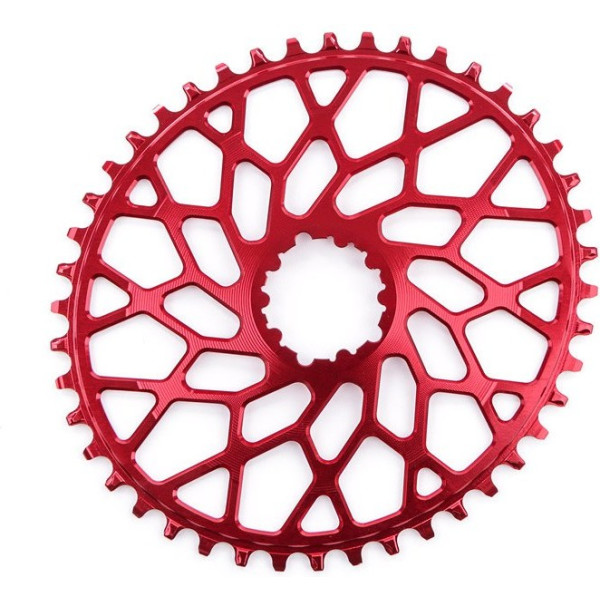 Absolute BLACK Plato ciclocross ovale sram direct mount gxp e bb30 rosso 42t