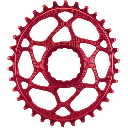 Absolute Black Plato Mtb Ovalado Raceface Dm Red (6mm Offset) 34t
