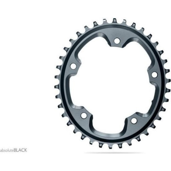 Anel de corrente Cyclocross oval preto absoluto 1x 110/