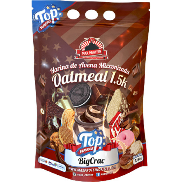 Max Protein Harina de Avena Micronizada - Oatmeal Top Flavors 1,5 kg