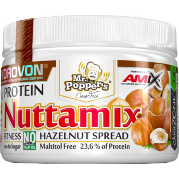 Amix Protein Nuttamix Mr Poppers - Chocolat Noir et Crème de Noisettes 250 gr