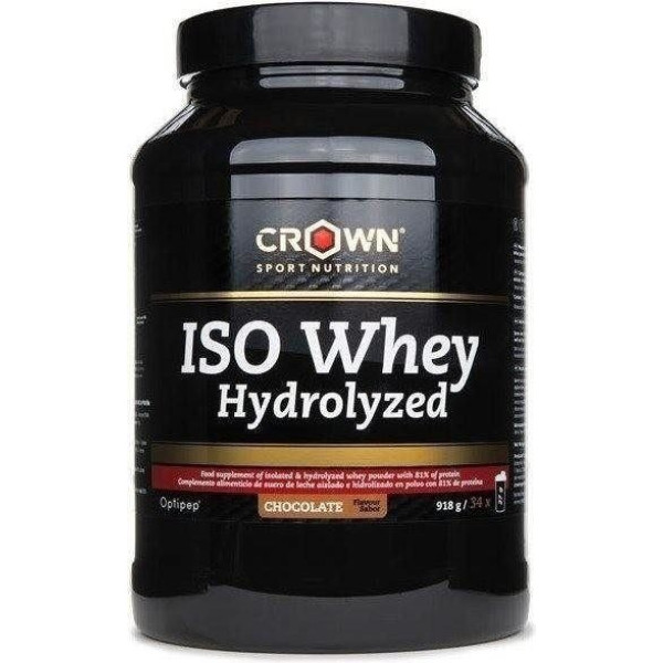 Crown Sport Nutrition Iso Protein Whey Hydrolyzed Optipep 90 - 918 g. Siero di latte isolato idrolizzato di qualitu00e0 Optipep 90, senza glutine
