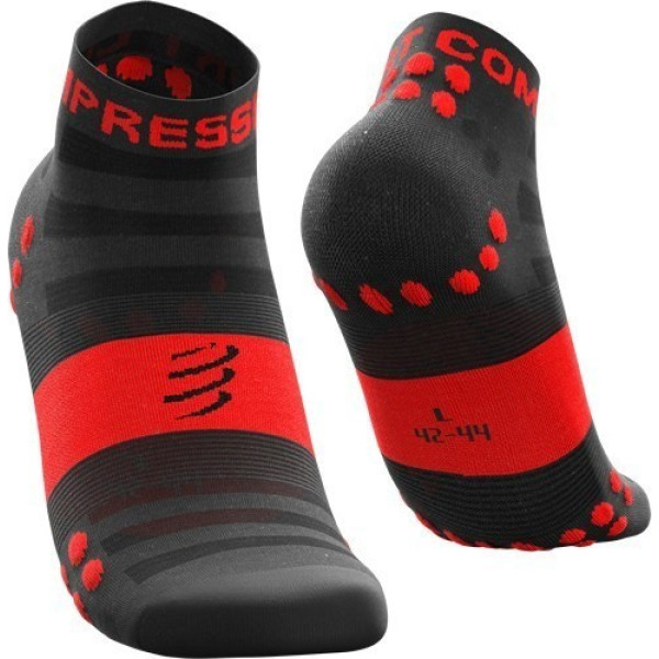 Compressport Calcetines Pro Racing Socks V3.0 Ultra Light Run Low Negro-Rojo