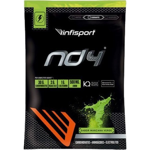Infisport ND4 1 x 39 Gr Green Apple Flavor Powder - Energy Contribution, Mineral Salts and Amino Acids