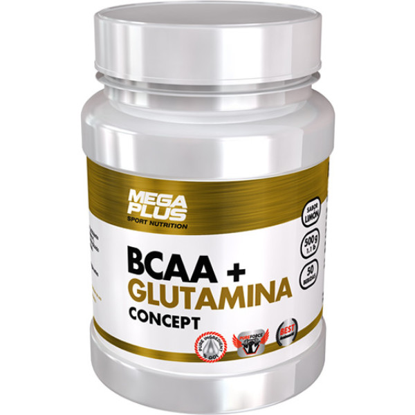 Mega Plus Bcaa + Glutamina Concept 500 Gr