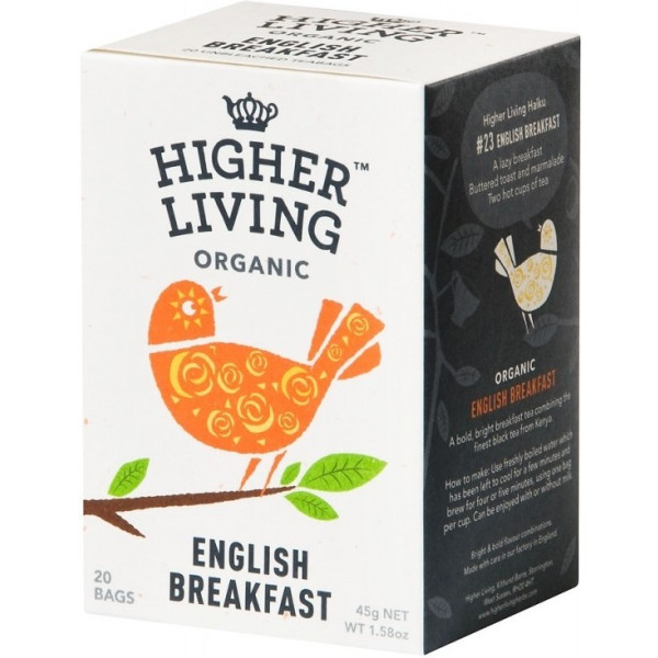 Higher Living Té English Breakfast 20 Bolsas