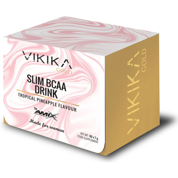 Vikika Gold di Amix Slim BCAA Drink 30 bustine X 7 gr Aminoacidi Essenziali per Mantenere la Muscolazione
