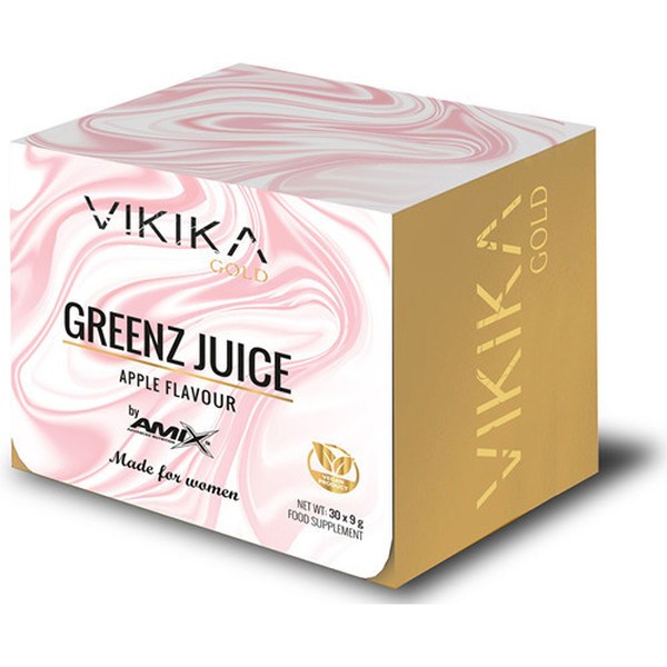 Vikika Gold da Amix - Greenz Juice 30 sachês x 9 gr - 270 Gr Batido Antioxidante para Aumentar as Defesas