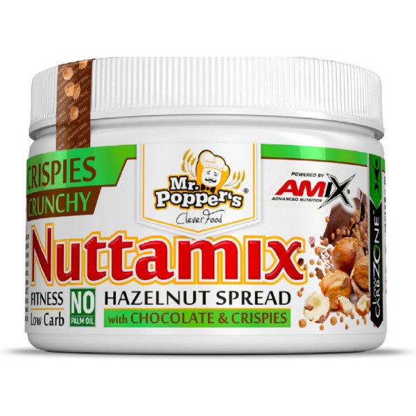 Amix Protein Nuttamix Crunchy Crispies Mr Poppers - Crème Chocolat et Noisette 250 gr