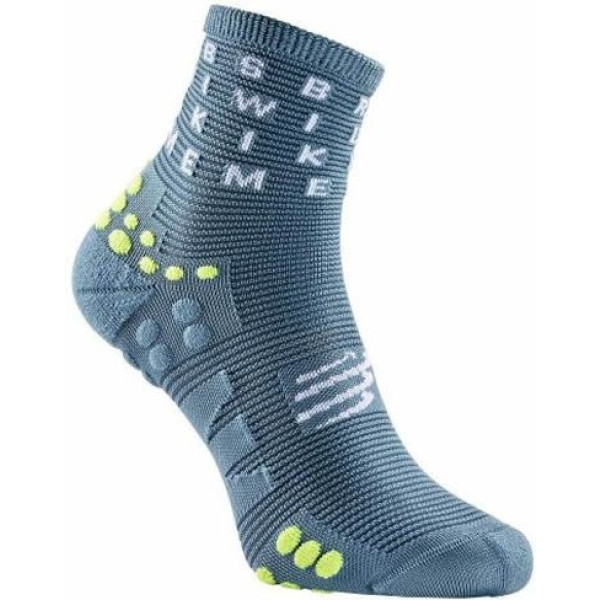 Compressport Calcetines Pro Racing Socks V3.0 Run High - Born To Swimbikerun Gris