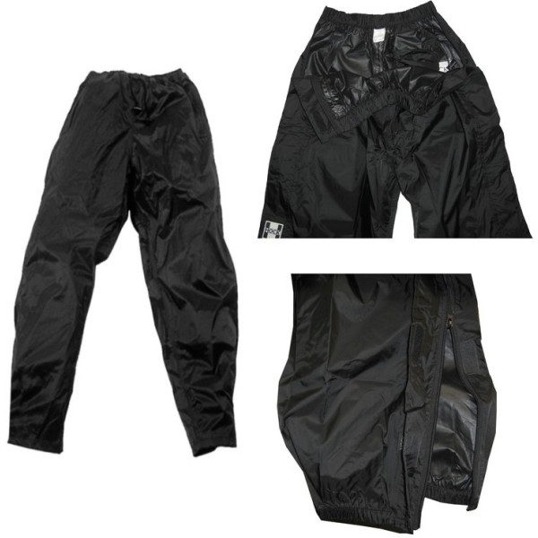Hock Pantalon Pluie Rain Guard Zipp Uni/noir