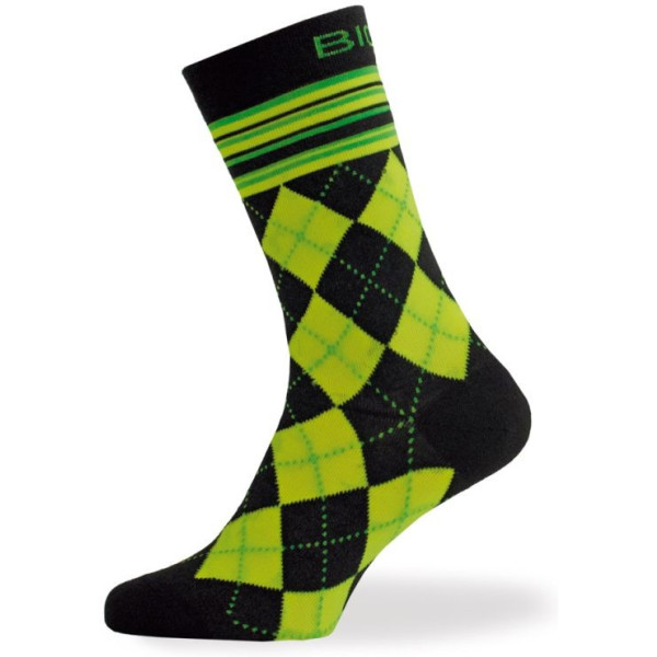 Biotex Calcetines Cuadros Negro/amarillo