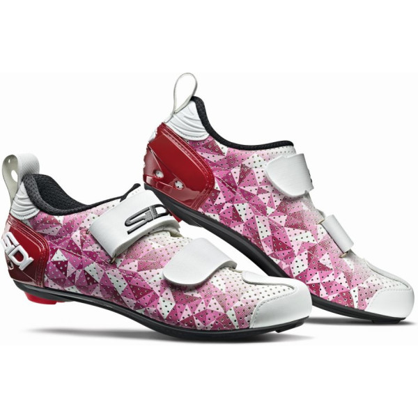 Sidi T-5 Air Carbon rosa/vermelho/branco sapatos femininos