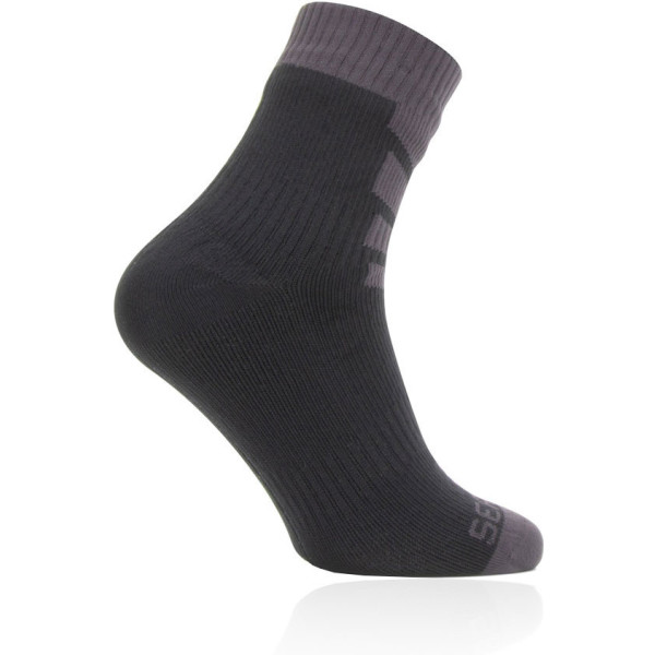 Meias impermeáveis Sealskinz para clima quente preto/cinza