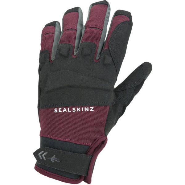 Sealskinz Kids All Weather Mtb-Handschuhe Schwarz/Rot