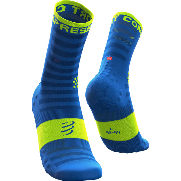 Compressport Calcetines Pro Racing Socks V3.0 Ultralight Run High Fluo Azul