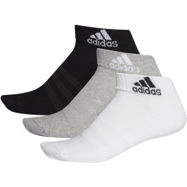 Adidas Calcetin Cush Ank 3pp Unisex Negro - Blanco - Gris