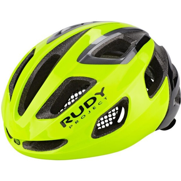 Rudy Project Strym Yellow Fluo (shiny) Free Pads + Bug Stop Incl. - Casco Ciclismo