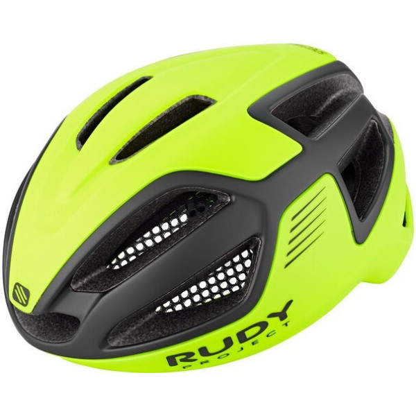 Rudy Project Spectrum Yellow Fluo - Black (matte) Free Pads + Bug Stop + Pouch Incl. - Casco Ciclismo