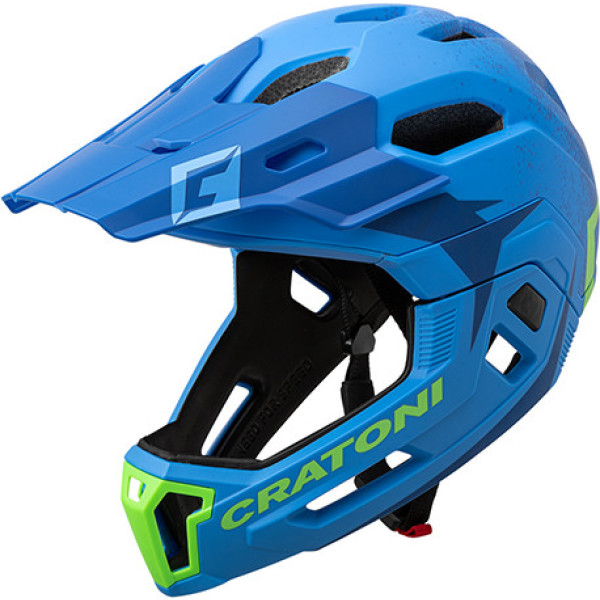 Cratoni C-maniac 2.0mx Mtb Helmet Blue/Lime Green Matt