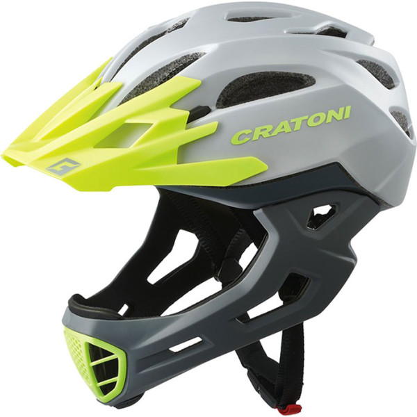 Cratoni C-maniac Freeride Helmet Grey/Matte Lime Green