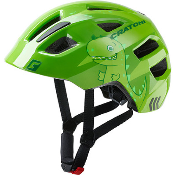 Cratoni Casco Maxster Niño Verde Dinosaurio