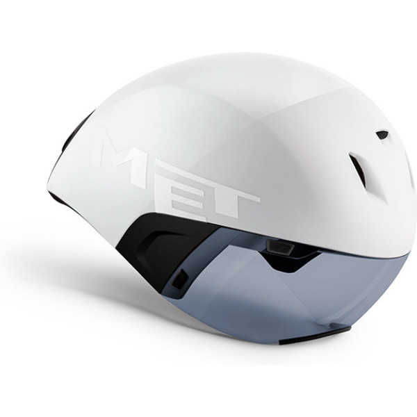 Met Helm Codatronca Weiß/Schwarz Matt