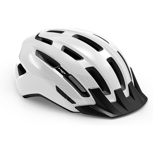 Met Casco Downtown Blanco Brillo